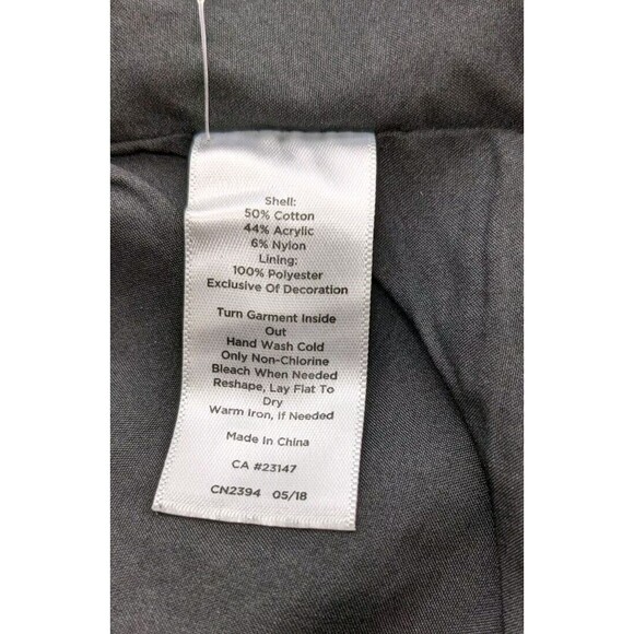 Talbots Blazer Coat Large Womens Tweed Long Sleeve Black White Pockets Buttons 4 - Picture 9 of 9